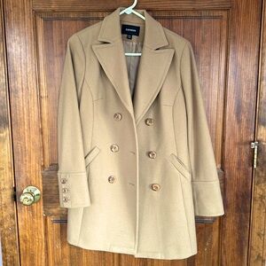 Express size 3/4 camel colored coat.